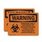 Signmission Biohazard Level II This Laboratory With Symbol OSHA Warning Sign, Plastic, 10in W x 7in L, 2PK OS-2PACK-WS-P-710-L-11985 - alternate 1